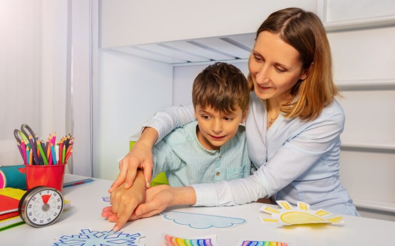 Child with Autism Playing with Mother