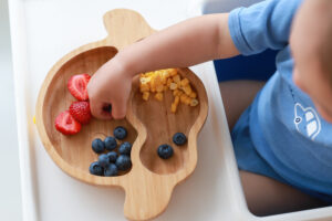 Top View Baby Self Feeding With Hand Bowl Or Baby