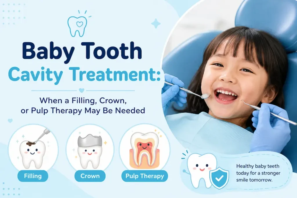 Baby Tooth Cavity Treatment: When a Filling, Crown, or Pulp Therapy May Be Needed