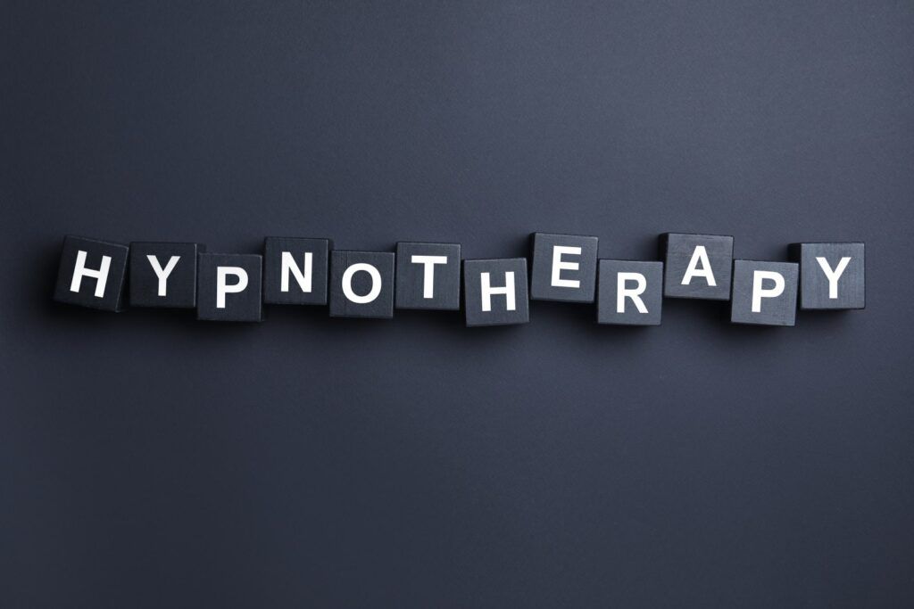 Hypnotherapy in block letters